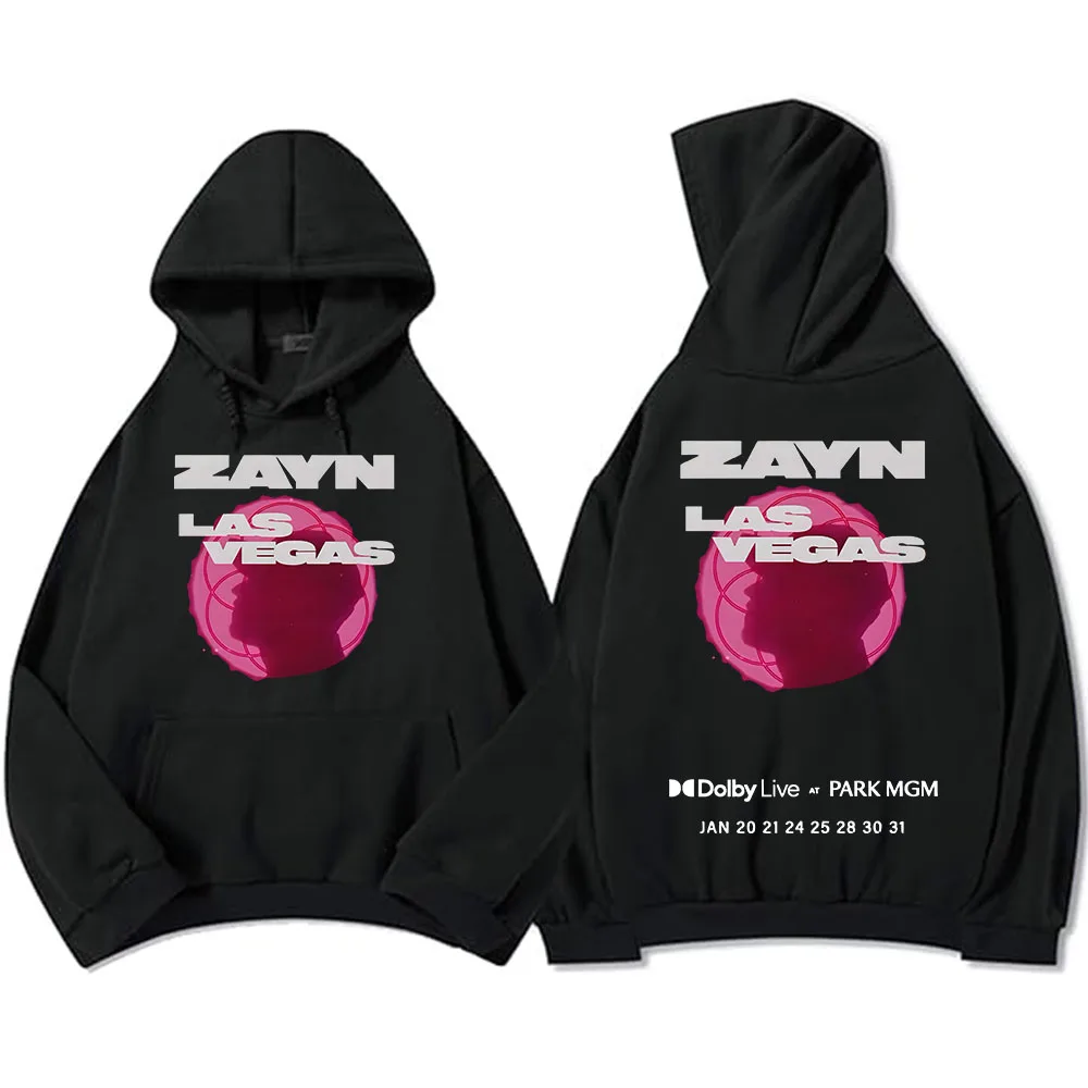 

ZAYN's 2026 Las Vegas Hoodies Long Sleeve Fleece Winter Hooded Sweatshirts Loose Casual Men Women Pullover Unisex Streetwear Top