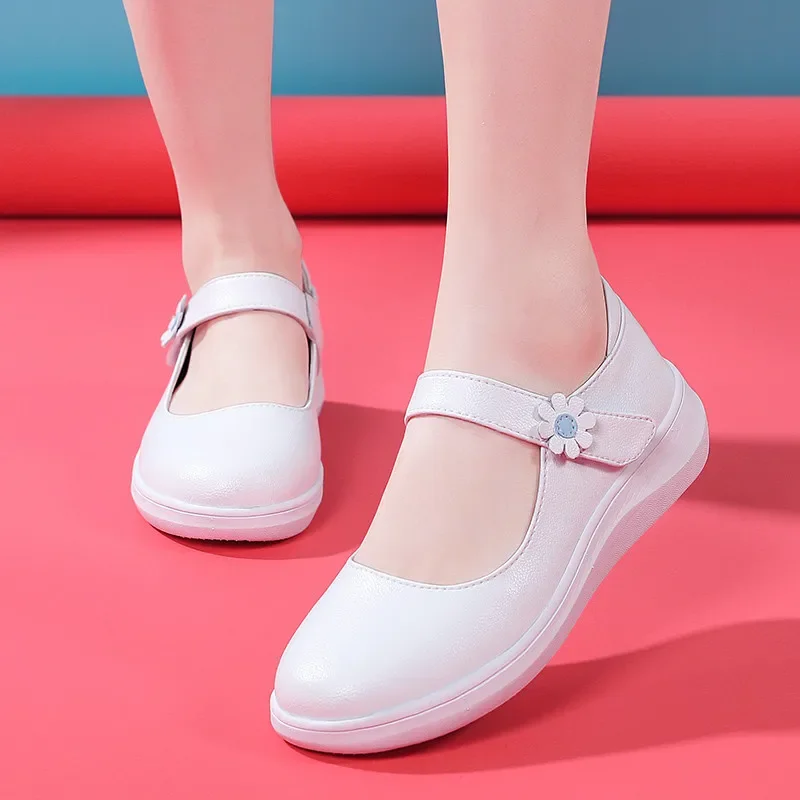 TIMETANG Ladies slip on lolita Shoes Leather Mary Janes Nurse Shoes Woman White Flats kawaii Designer Spring Summer zapatillas