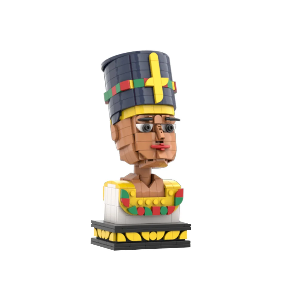 MOC Nefertiti – blocs de construction des reines égyptiennes, modèle de personnage d'action égyptien antique, briques assemblées, jouet pour enfants, cadeau