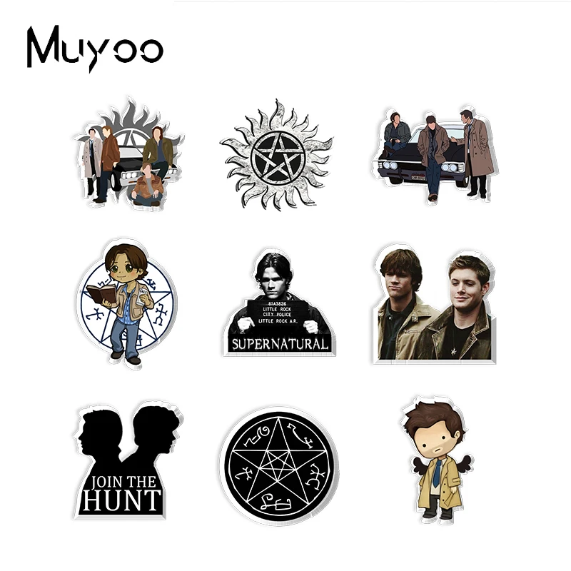 2023 New Arrival Fashion Sam And Dean Winchester Supernatural Handcraft Epoxy Acrylic Resin Lapel Pins Badge Pin