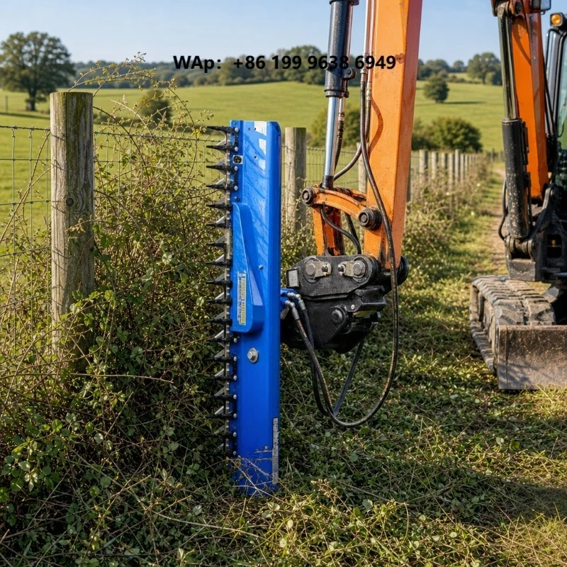 Digger Hedge Trimmer Attachment Hydraulic Cutter Bar Motor Pump for Verge Trimming Bush Clearing Farm Fencing Contractor Use