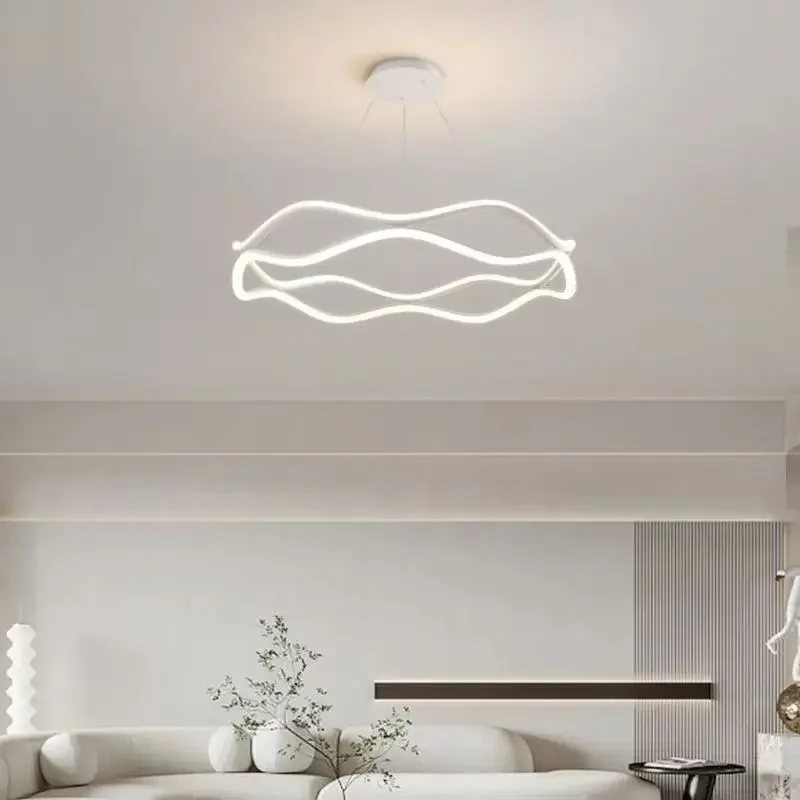 

Modern LED Pendant Light Luxury Ring Chandelier for Bedroom Living Dining Room Indoor Hanging Lamp Home Decor Lighting Fixture