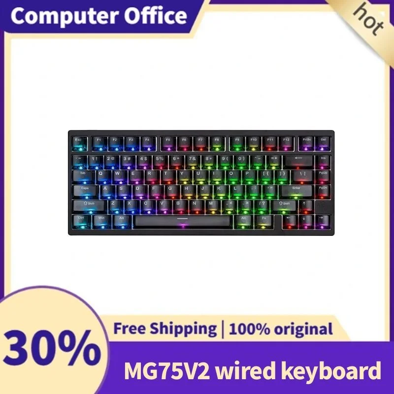 IROK MG75V2 Mechanical Gaming Keyboard Dual Core Magnetic Axis Full Aluminum Metal Waterproof for Esports 0.001 Response Time