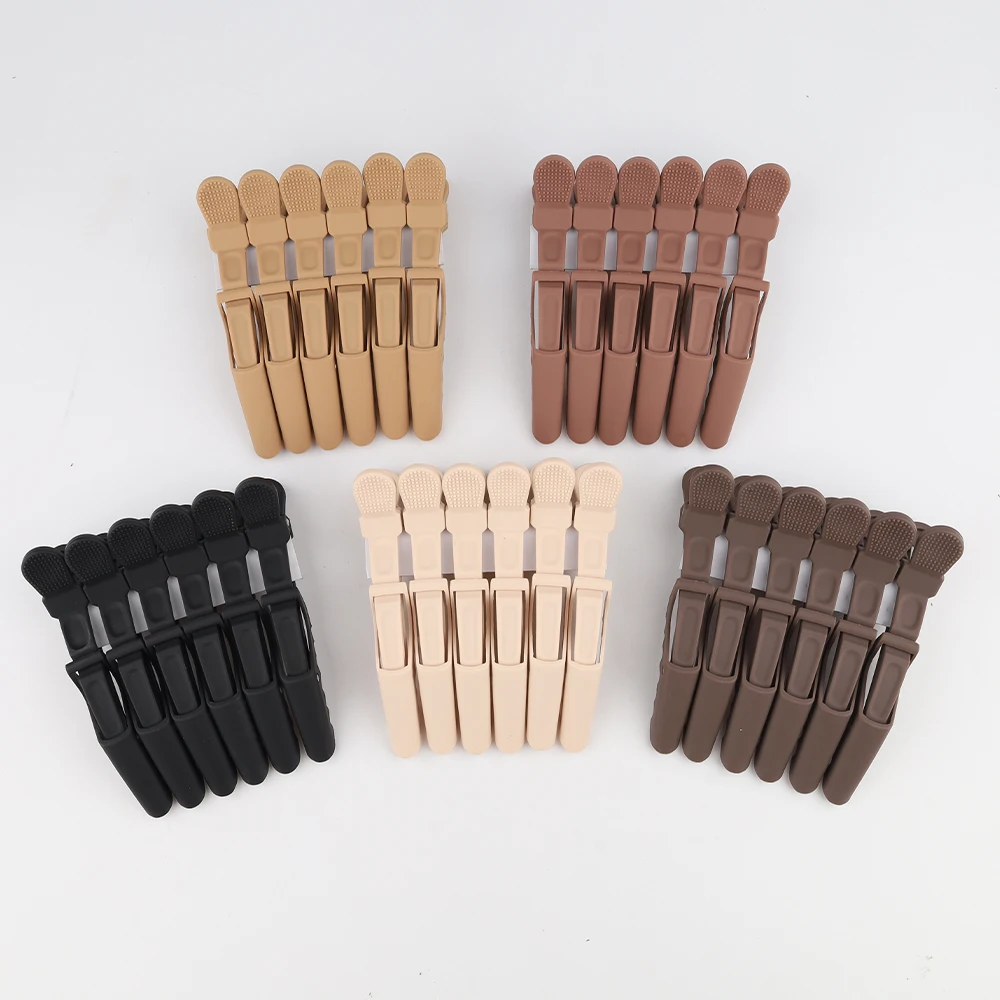 ARLANY Matte Color 6Pcs Allogator Hair Clips Hair Sectioning Clips for Hair Styling Coloring Washing Cutting Hairpin Hair Clips