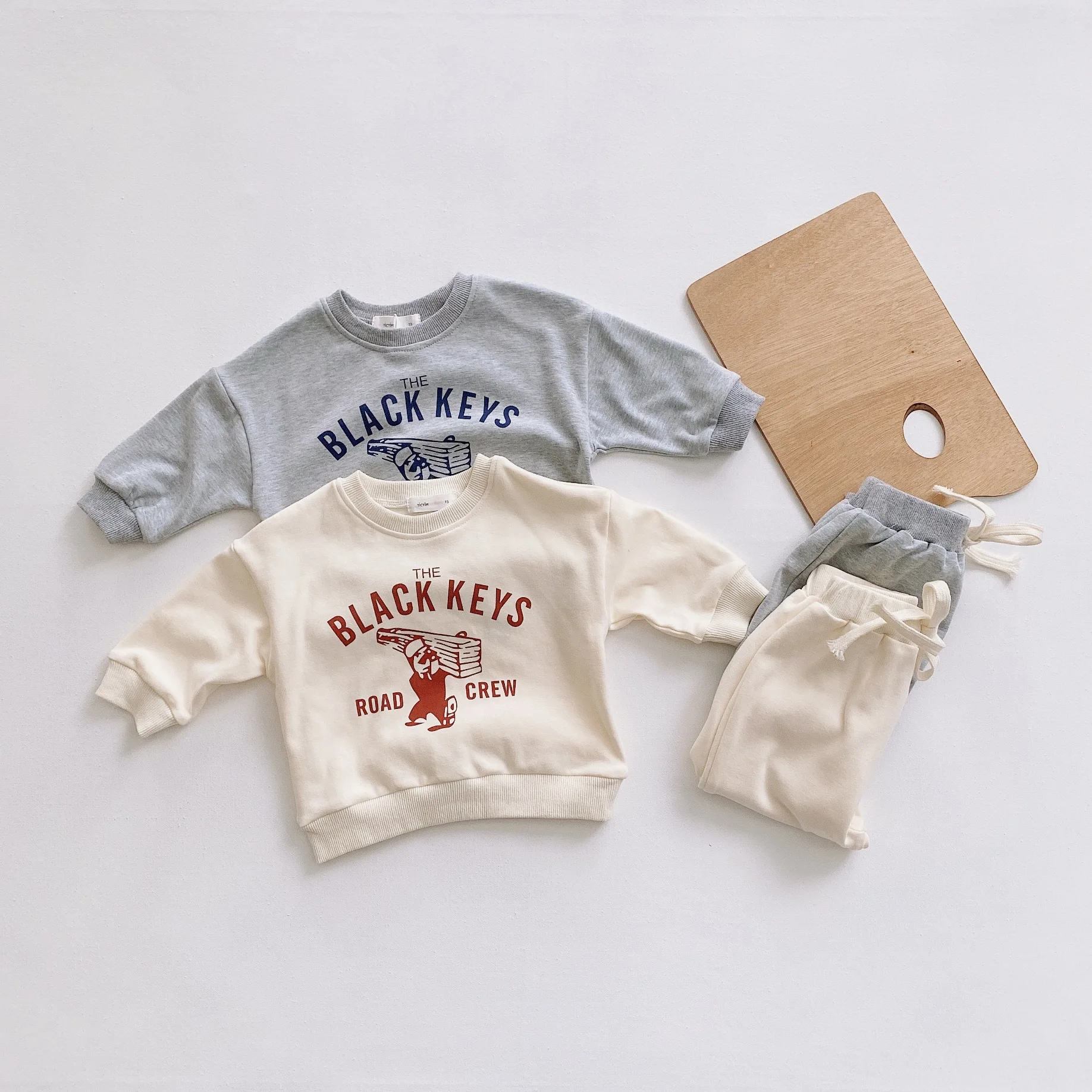 Newborn Baby Clothing Sets Boys Cartoon Long Sleeve Sweatshirt Tops Toddler Kids Girls Harem Pants Suit Children Clothes Set