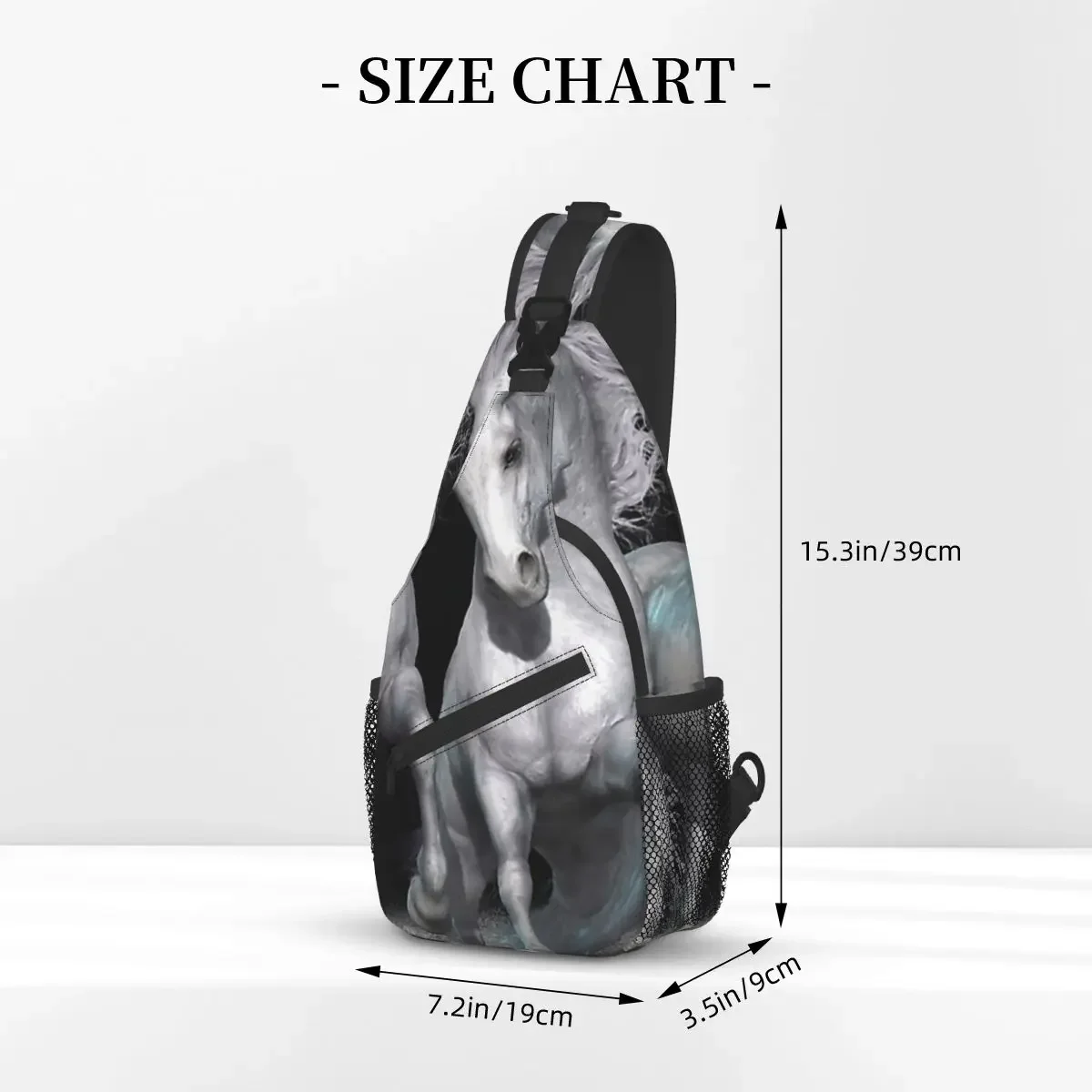 Galloping Horse Run Quickly Crossbody Bag Sports Trinity Chest Bag Unisex Women Man Fashion Shoulder Backpacks Travel