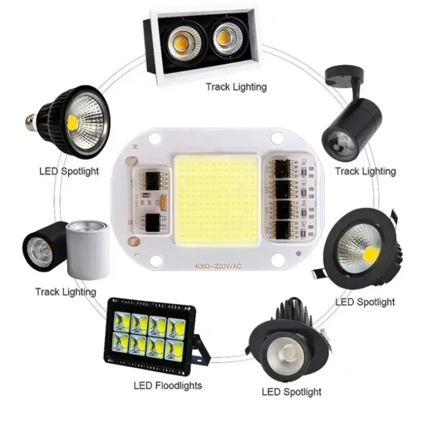 AC220V LED COB Chip 50W Light Source No Need Driver for LED Lamp Beads Flood Light Spotlight Lamp High Brightness Chip image 5