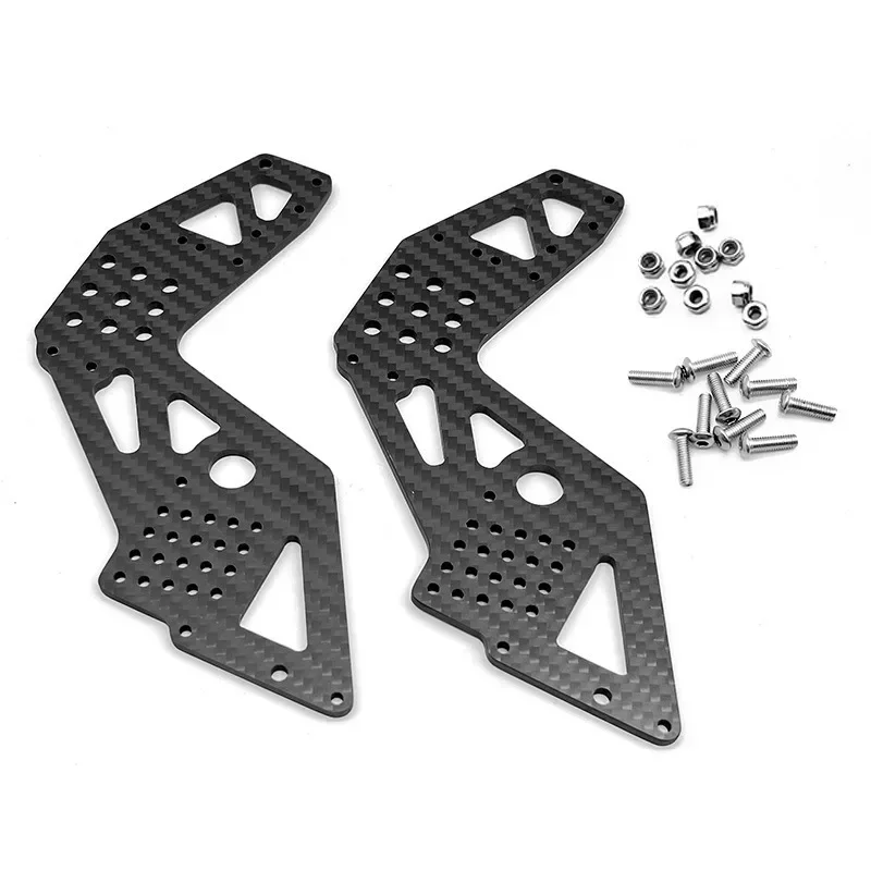 Placa protectora Universal delantera y trasera de fibra de carbono para Losi LMT 4WD, eje sólido Monster Truck 1/8 RC, piezas de mejora de coche, accesorios