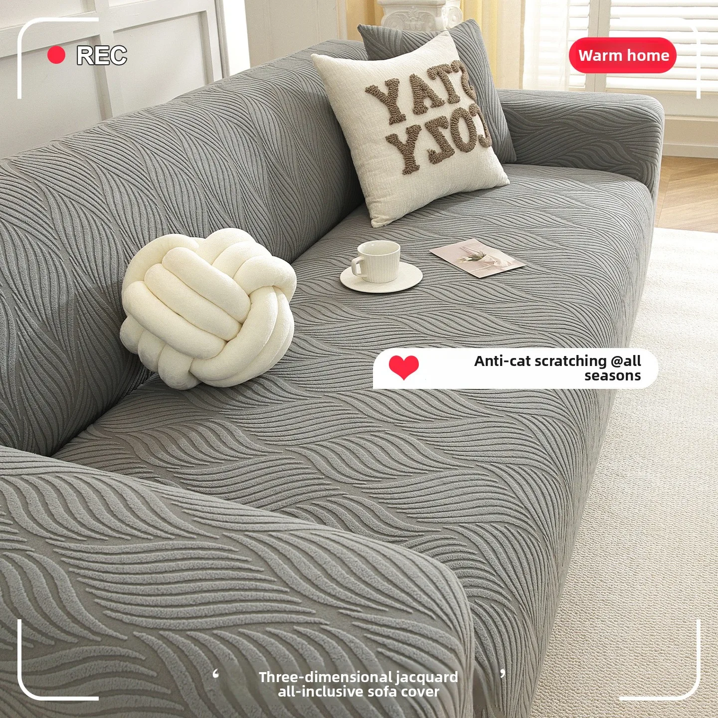 Universal Knitted Stretch Sofa Cover Full Slipcover Standard One To Four Seat Sofas Brushed Dust Pet Scratch Protection In