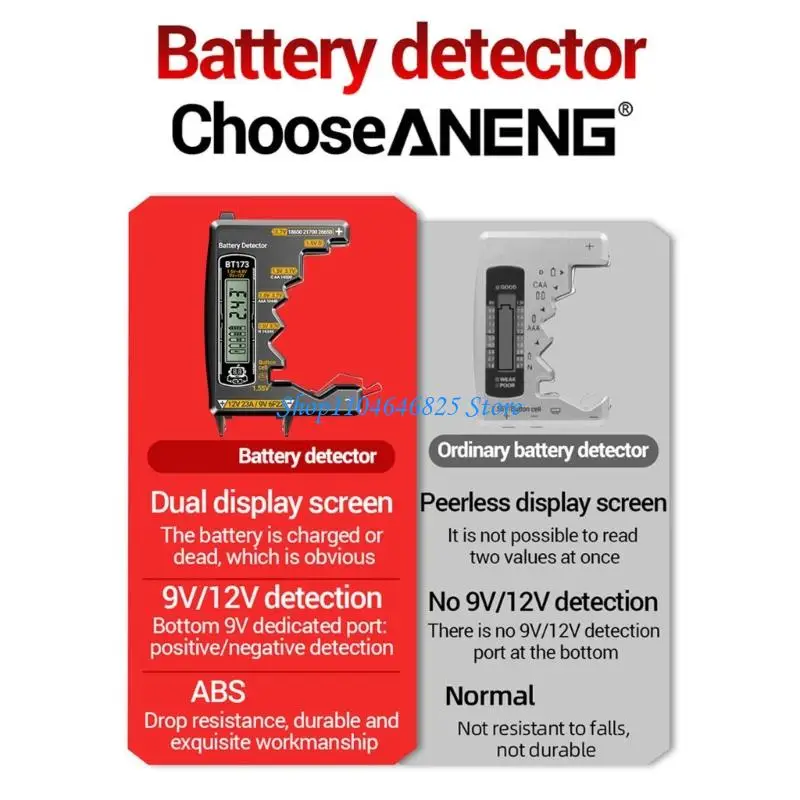 Multiple Purpose Battery Checker Tool Features Double Readout Display Pocket Size