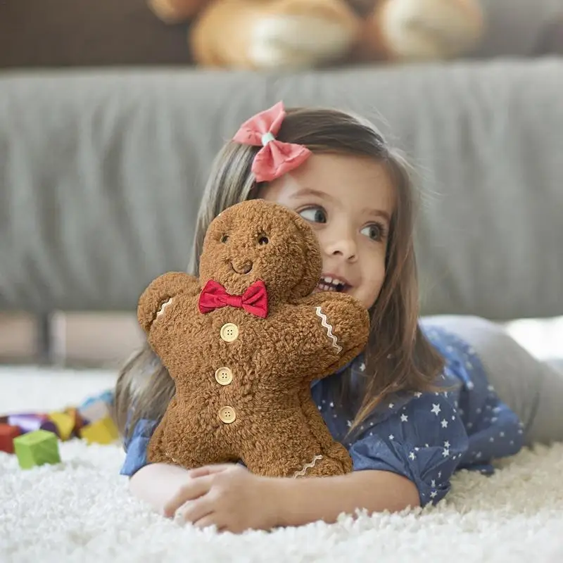 Gingerbread Man Plush Toy Baby Appease Doll Biscuits Man Pillow Car Seat Cushion Reindeer Home Decor Toy Children Christmas Gift