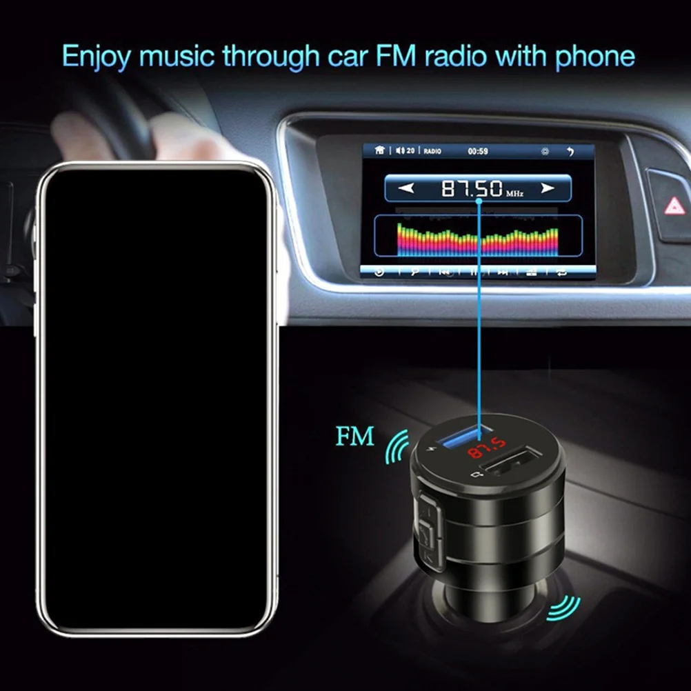 

Wireless Transmitter for Car Featuring Dual USB Charging and One-Press Hands-Free Calling High-Quality Build Car Radio