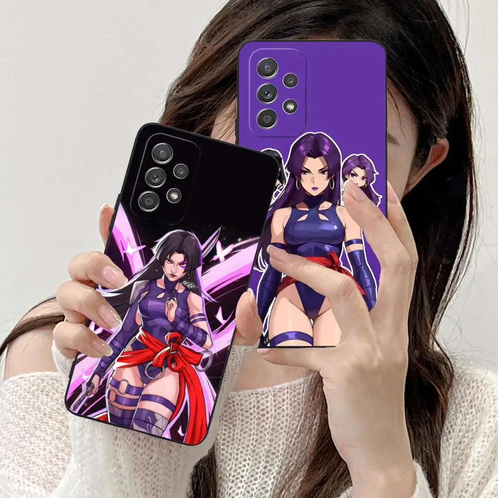 

Чехол для телефона Pretty Psylocke для Samsung Galaxy A73 72 71 70 56 55 54 53 52 36 35 34 23 16 15 5G Черный Роскошный смартфон Pretty