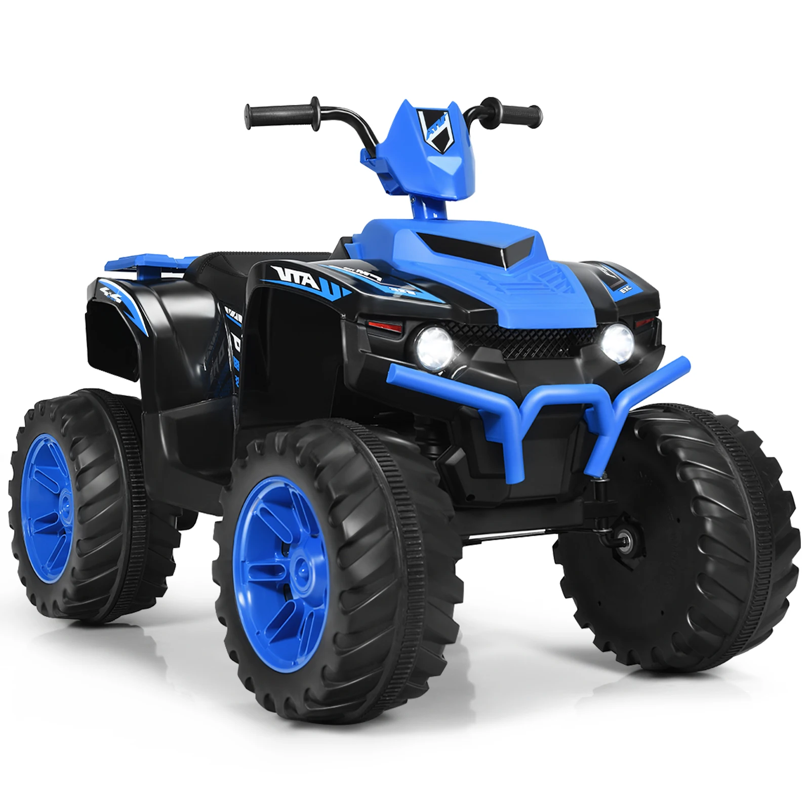 12V Kids 4-Wheeler ATV Quad Ride On Car w/ LED Light & Music Navy