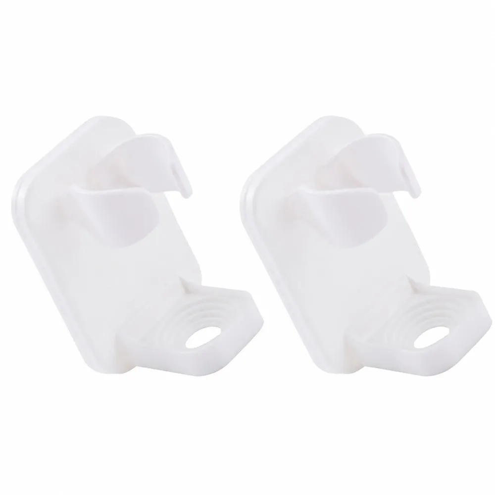 2 Pack Space-Saving ABS Plastic Shaver Holder Wall Mounted Adhesive Electric Shaver Holder White No Drill Shaver Hanger Bathroom