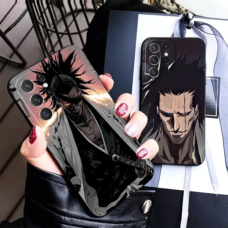 Bleach Zaraki Kenpachi Silicone Phone Case for Samsung Galaxy S22 S23 S24 S25 S26 Ultra FE Plus Edge S21 S20 + Black Soft Cover