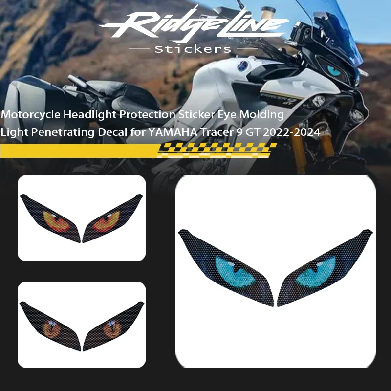 

Motorcycle Headlight Protection Sticker Eye Molding Light Penetrating Decal for YAMAHA Tracer 9 GT 2022-2024