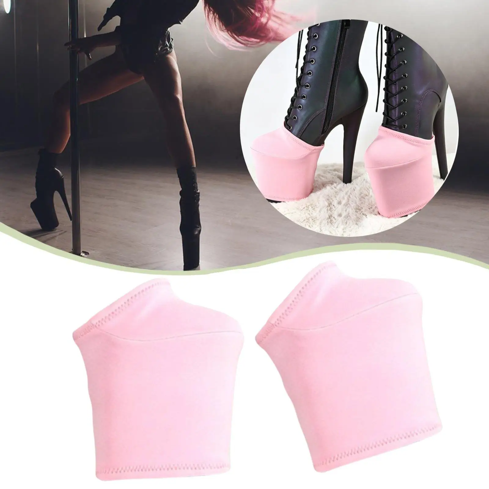 Pole Dance Shoe Protectors Anti Slip Dance Accessories Stripper Shoe Covers Pole Dancing Boot Protectors for 8 inch Heels