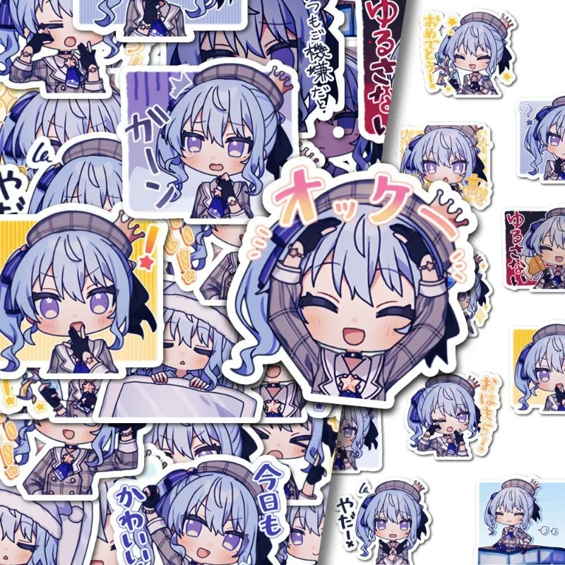 Hoshimachi Suisei Aufkleber Hochwertige Farbgebung Anime Cartoon Sekundäre Elemente Druck Studenten Niedliche Handbuch Wasserfeste Aufkleber – Detail 3