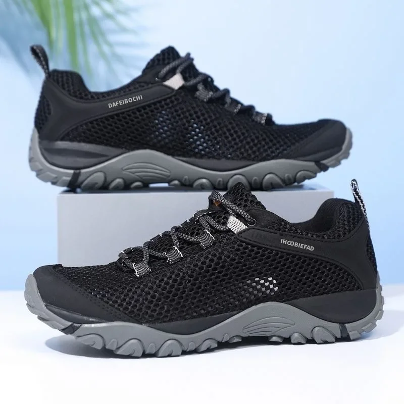 Mens Water Shoes Summer Breathable Casual Sneakers Outdoor Walking Hiking Shoes Non Slip Merr Wading Sneakers Aqua Shoes for Man