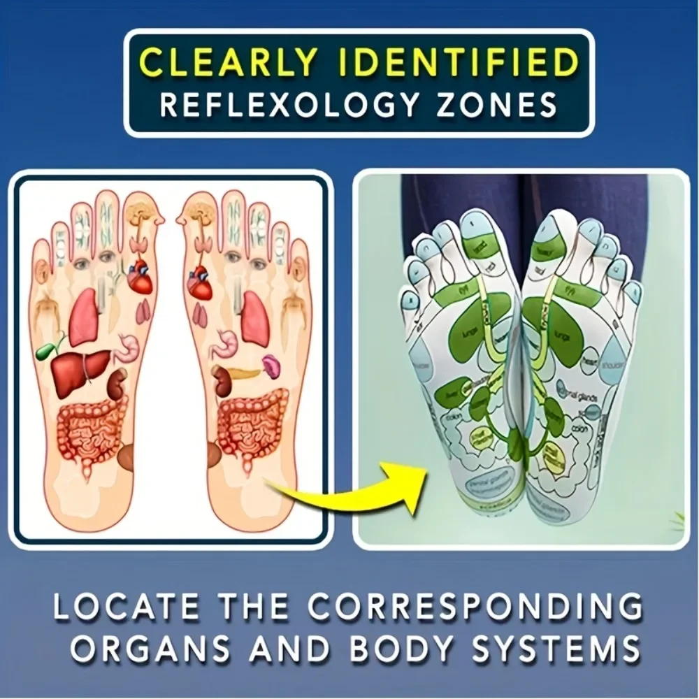 1 par de calcetines de acupresión calcetines de masaje de fisioterapia aliviar los pies cansados calcetines de reflexología de acupuntura con palo