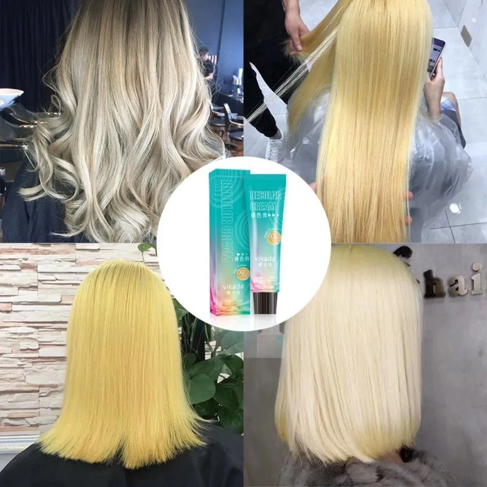 Natural White Gold Fading Paste 9 Degrees Quick Fading Hair Dye Cream Long Lasting Tasteless Hair Fading Agent