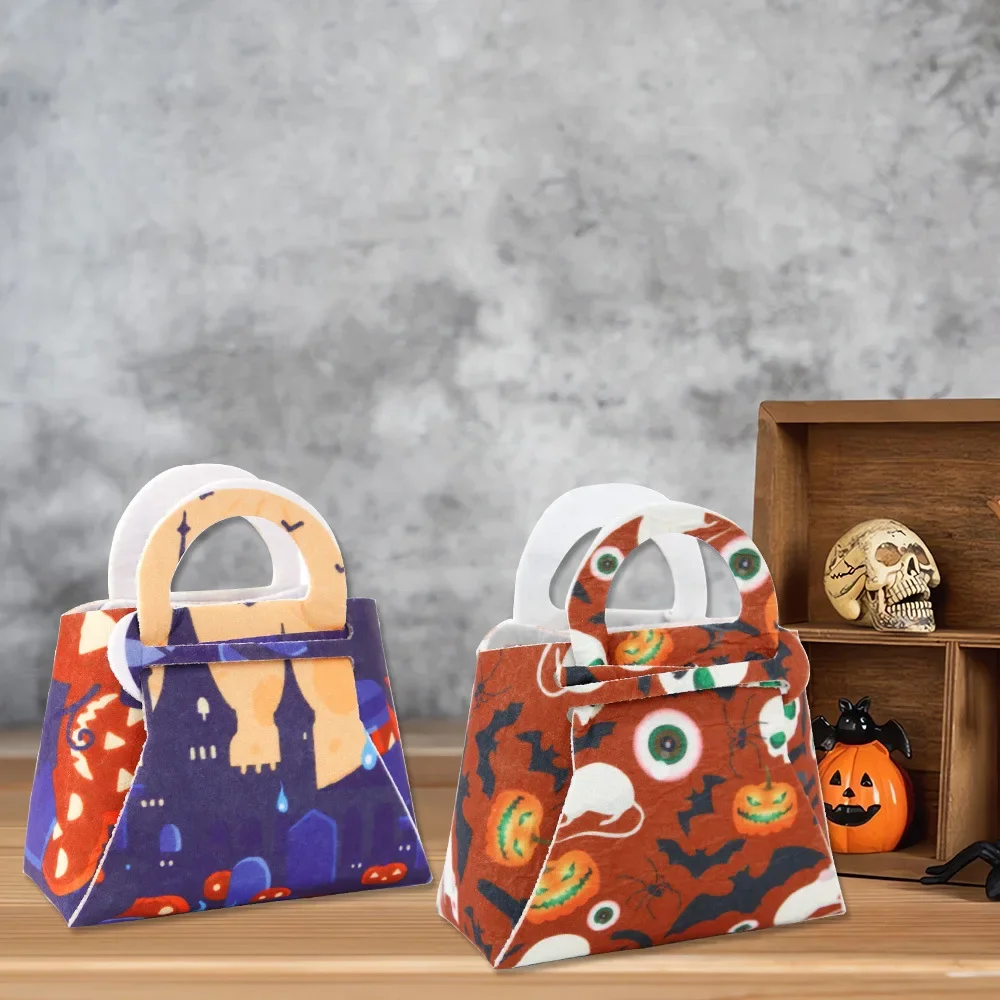 Halloween Ghost Day Candy Handbag Trick or Treat Tote Bag Snack Pouch Pocket Cookie Package Party Decor Gift Packaging Kid Props