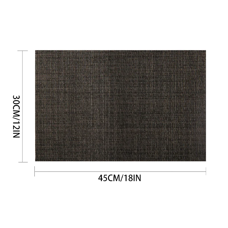 6pcs Placemat Heat Resistant Non-Slip Placemats for Dining Table Washable Durable Vinyl Woven Place Mat PVC Table Mats Sets