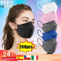 10-200pcs ffp2 mascarillas CE KN95 Masks Approved hygienic colors respiratory Filter Face Mask ffp2mask reusable ffp3 fish masks