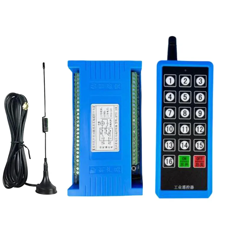 2000m DC12V 24V 16CH 433MHz Relay RF Bidirectional Wireless Remote Control Switch Suction Antenna For Motor,gate,Elevato, window