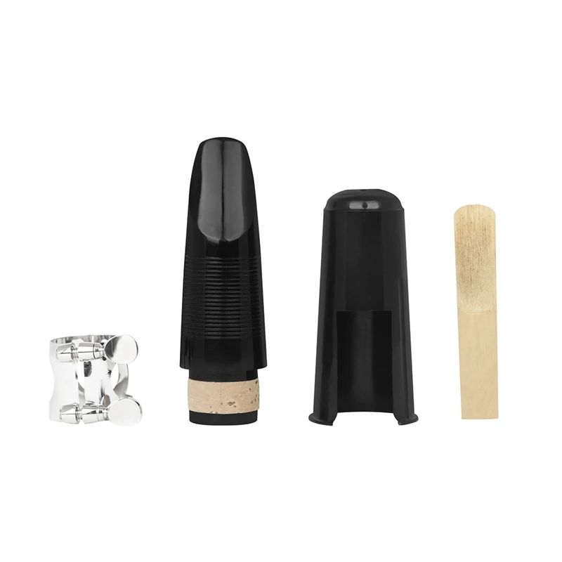 Four-Piece Threaded Metal Clip ABS Cork Flute Head Hat Whistle Piece Black Pipe Mouthpiece Strong And Durable