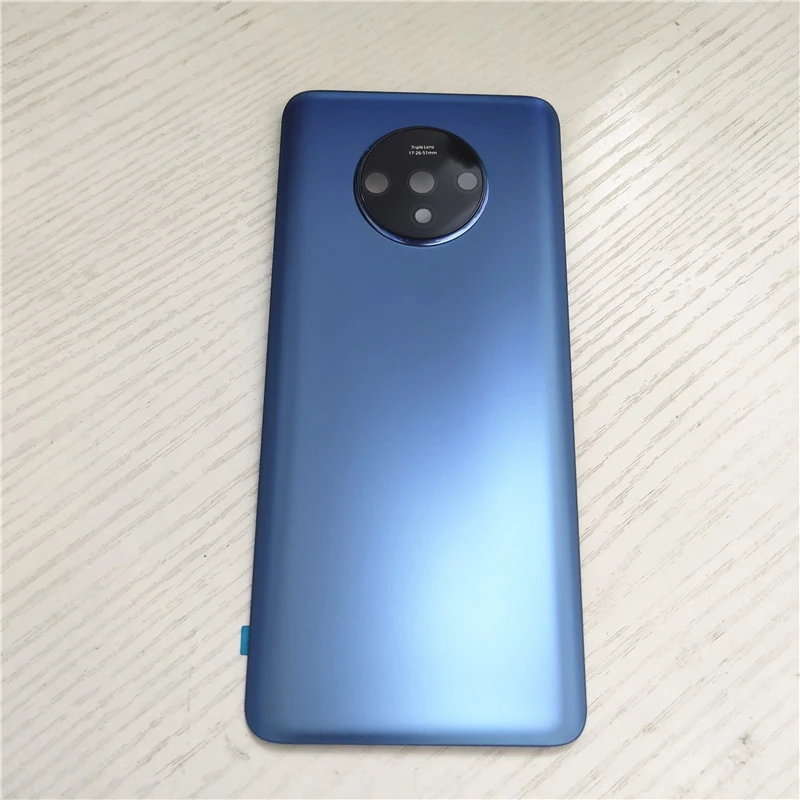 Housing Cover For Oneplus 7T One Plus Back Cover Battery Door Repair Replace Rear Glass Case + Logo Glue