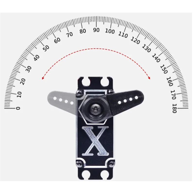 JX Servo WP45 Waterproof Servo-45KG Torque, IP67 Rated, Brushless, Full Metal Gear, CNC Shell, for RC, Robotics & Industrial Use