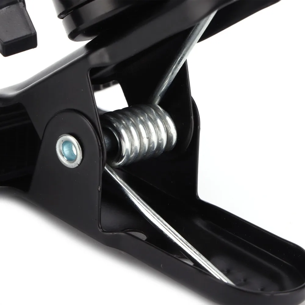360° Rotatable Guitar Phone Holder Clamp Design Plastic + Metal Clip Phone Holder Black Headstock Phone Mount For Viewing