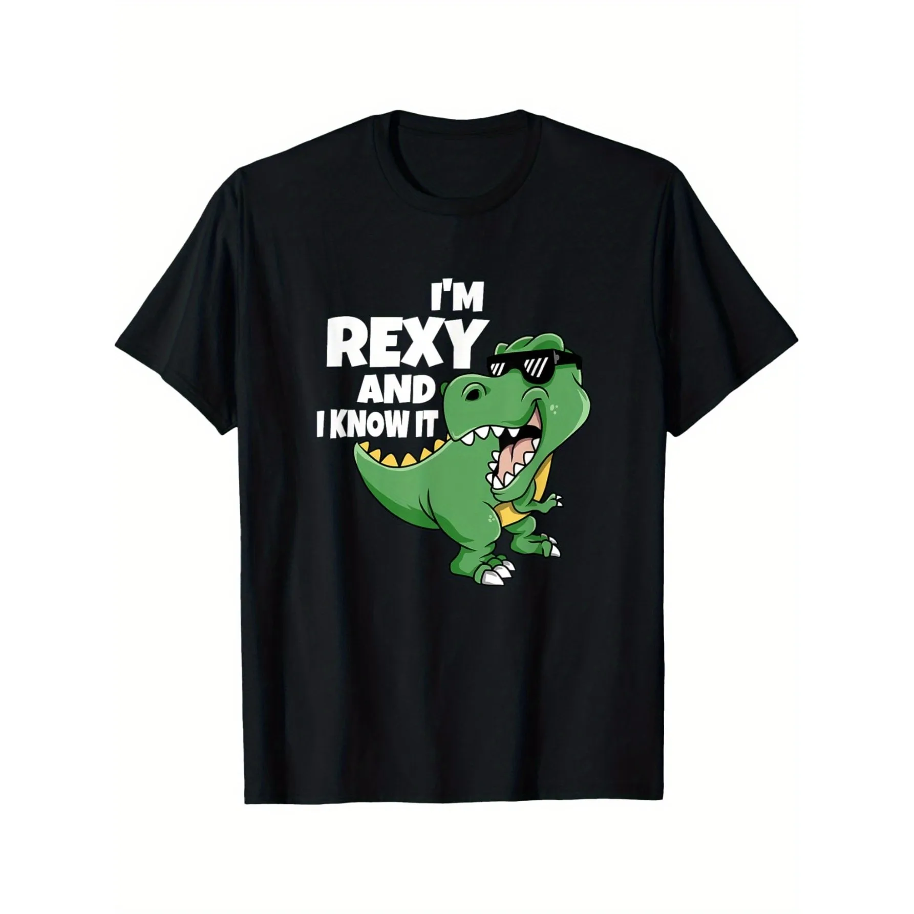 T-shirt graphique dinosaure T-Rex pour hommes, I'm Rexy And I Know It