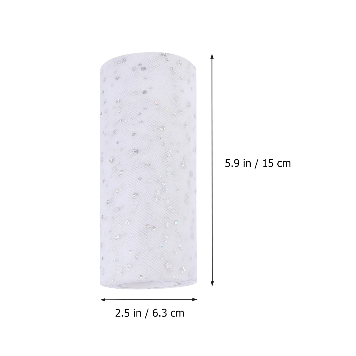 

15Cm 25 Yards Glitter Sequin Tulle Roll White Organza Wedding Decoration DIY Craft Birthday Party Supplies Tutu Gauze Yarn