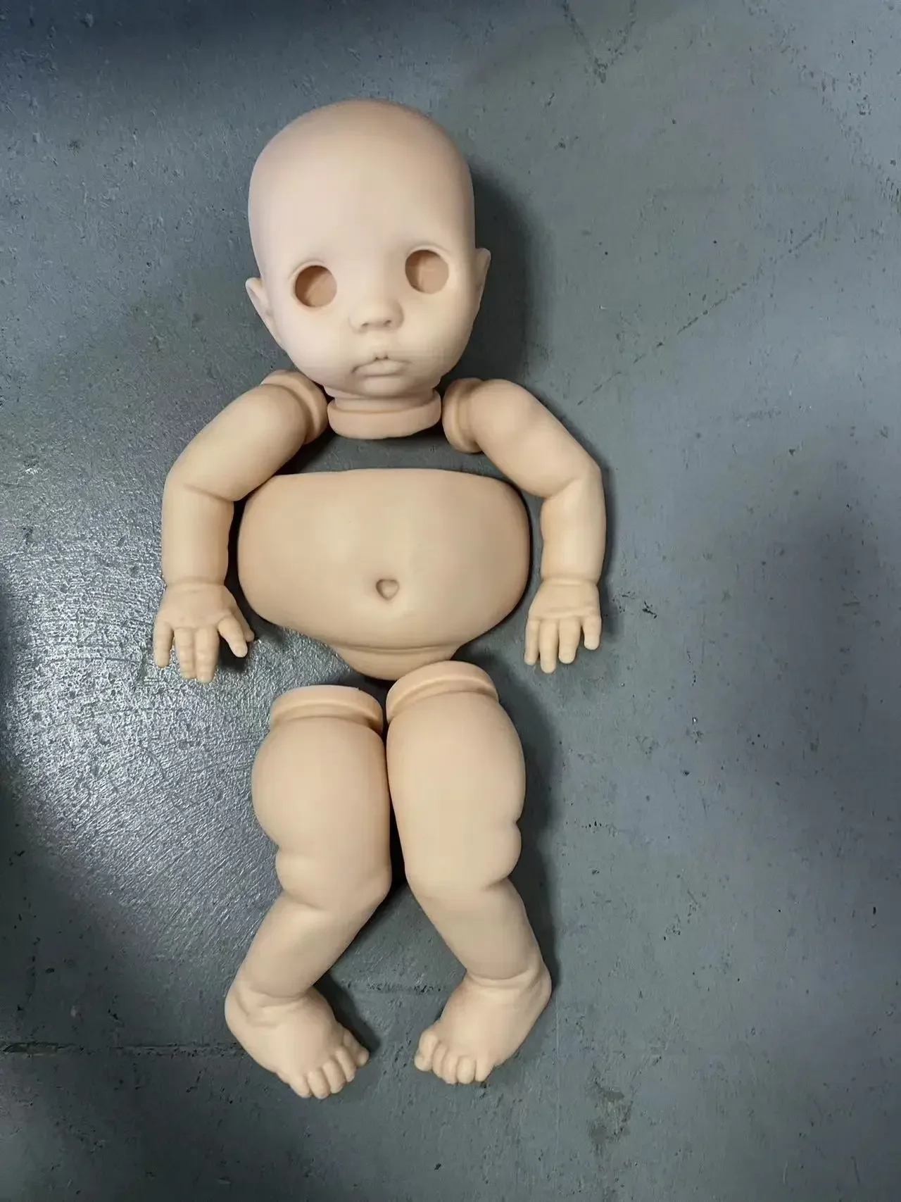 NPK 16inch Unfinished Unpainted  Reborn Doll Kit Peeka DIY Doll parts with Belly and Cloth Body