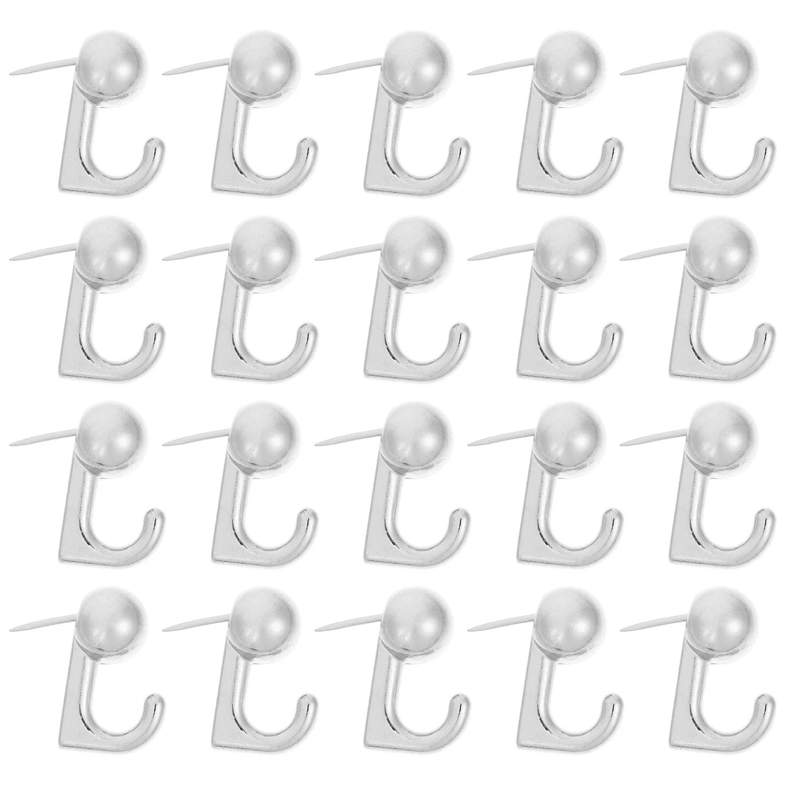 

20 Pcs Alloy Hooks Black Large Decorative Push Pin Hangers Thumb Tacks Wall Nail Photo Hanging Picture Hooks Pins for Cork Board