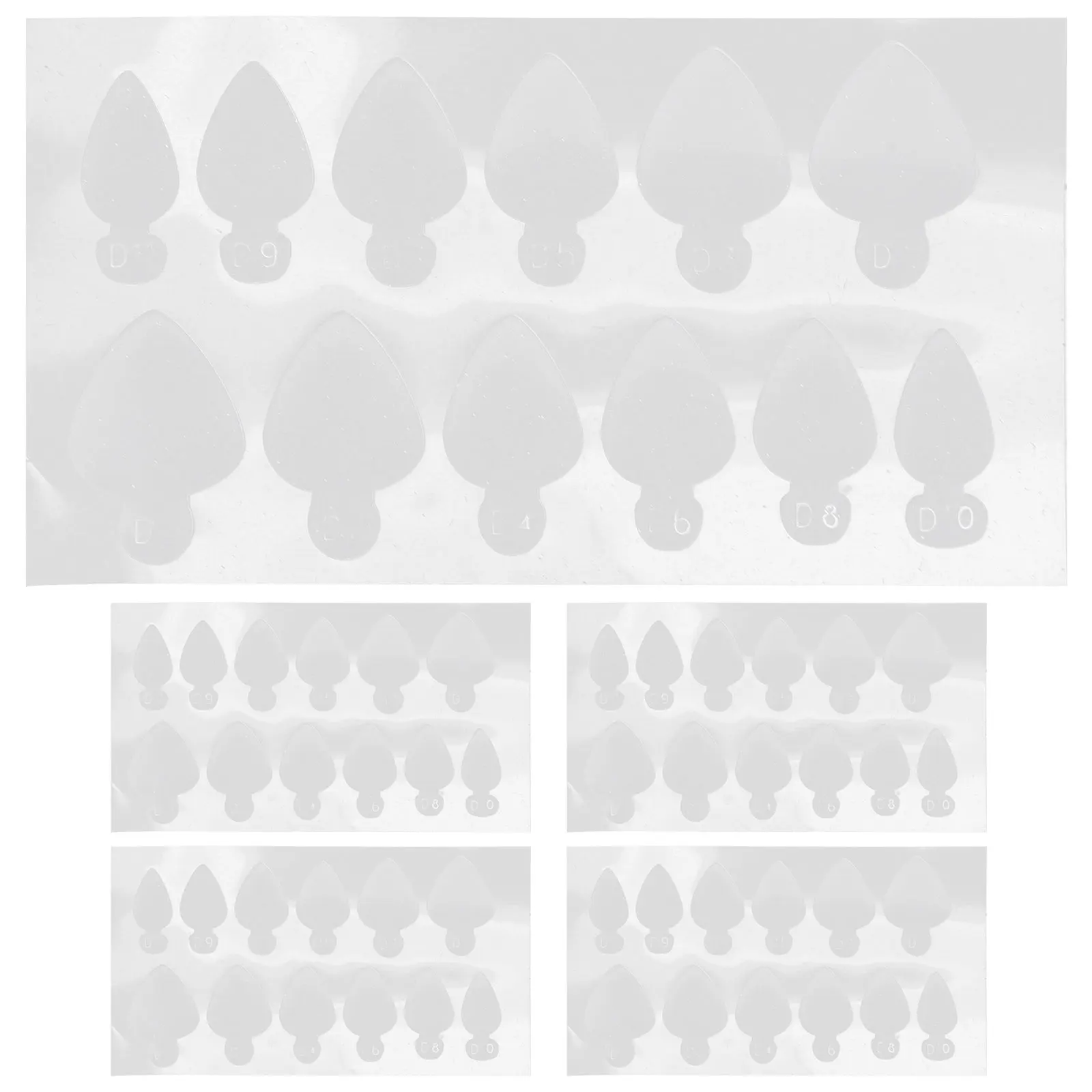 

Crystal Stickers Transparent Diy French Tip Forms Silicone Stickers For Nail Art Manicure Durable Easy Use Nail Decals