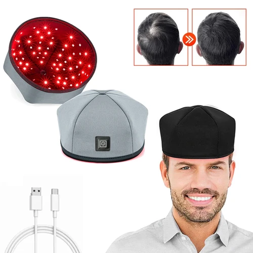 Gorro de terapia de luz roja 2025 para el crecimiento del cabello, terapia de luz infrarroja para adelgazar el cabello, peine, sombrero LED, previene la caída del cabello, casco Led