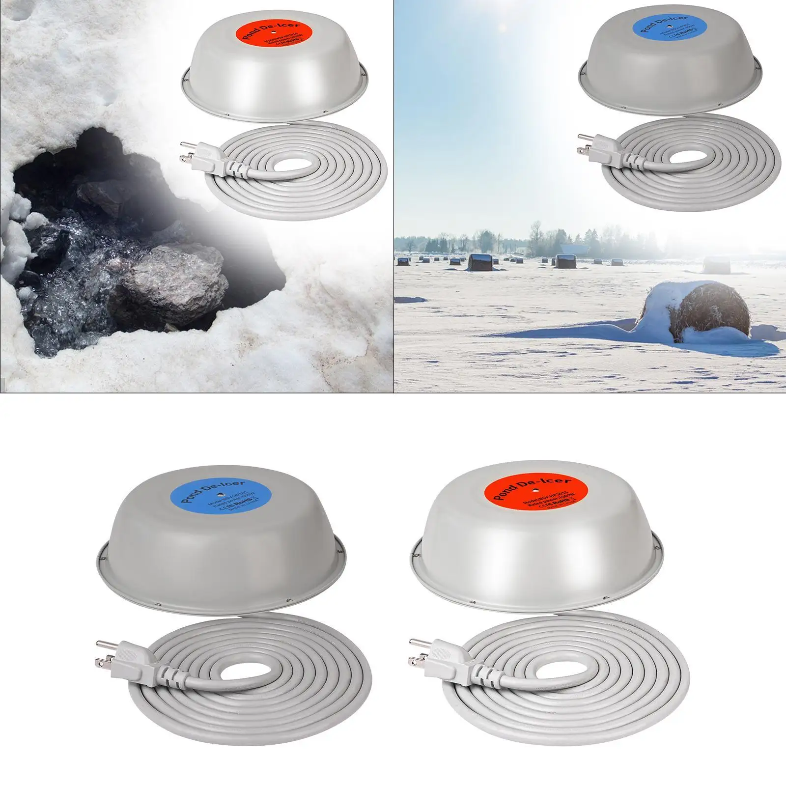 Outdoor Pond Heater Thermostatically Controlled Birdbaths Deicer Thermostatic Heater Bird Bath Heater for Yard Backyard Garden