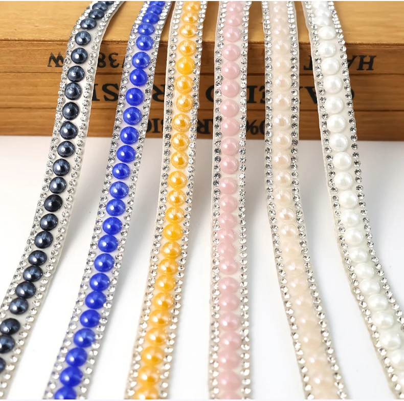 10 Yards Strassbänder, selbstklebend, glitzernd, Kristall, Diamant, DIY, Kunst, Auto, Hochzeit, Party, Festlichkeit, Geschenk, Dekoration, Perlenrolle – Detail 1