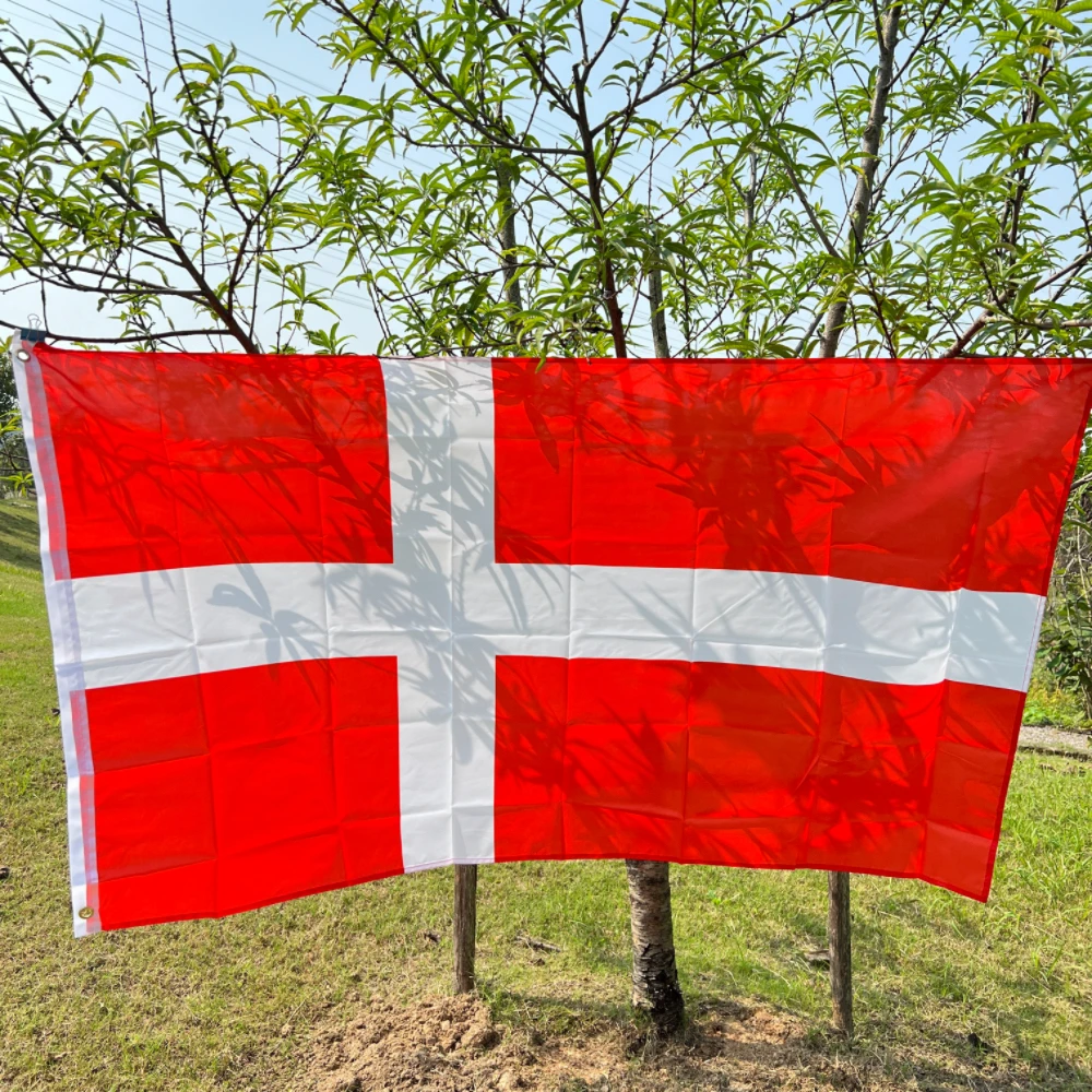 

Danish Flag 90X150cmDK Denmark National Flag high quality polyester hanging flag banner for decoration