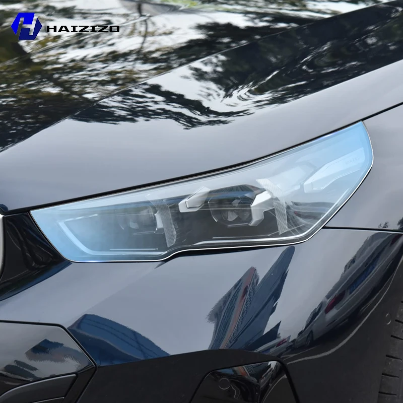 

For BMW Series 5 G60 G61 2023-2025 Smoke Black TPU Headlight Protection Film Anti-Scratch & UV Resistant Easy Install Vinyl