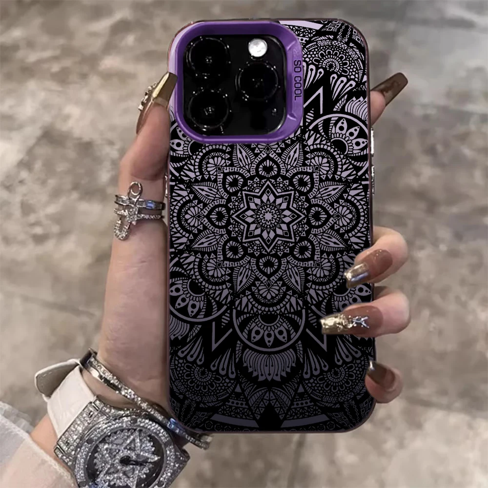 Retro-Ethno-Blumen-Hülle für iPhone 15 16 Pro Max Hüllen iPhone 16 11 12 13 17 ProMax 14 15 16e Plus 8 XS Stoßfeste IMD-Hüllen – Detail 11