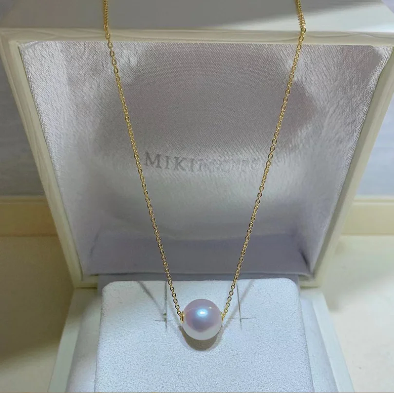 Japan Akoya White AAAA 9-10mm 11-12mm 12-13mm 7-8mm 8-9mm 13-14mm 10-11mm Natural Round Pearl Roadway 925s Necklace Pendant