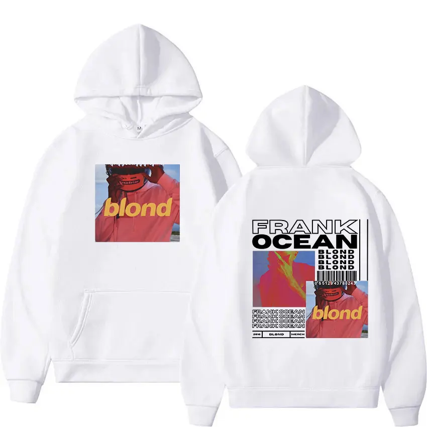 Raper Frank Retro Graphic Hoodie New Album Hip Hop Blond Pullover Sweatshirt Men Women Fashion Ocean Oversized Hoody Streetwear