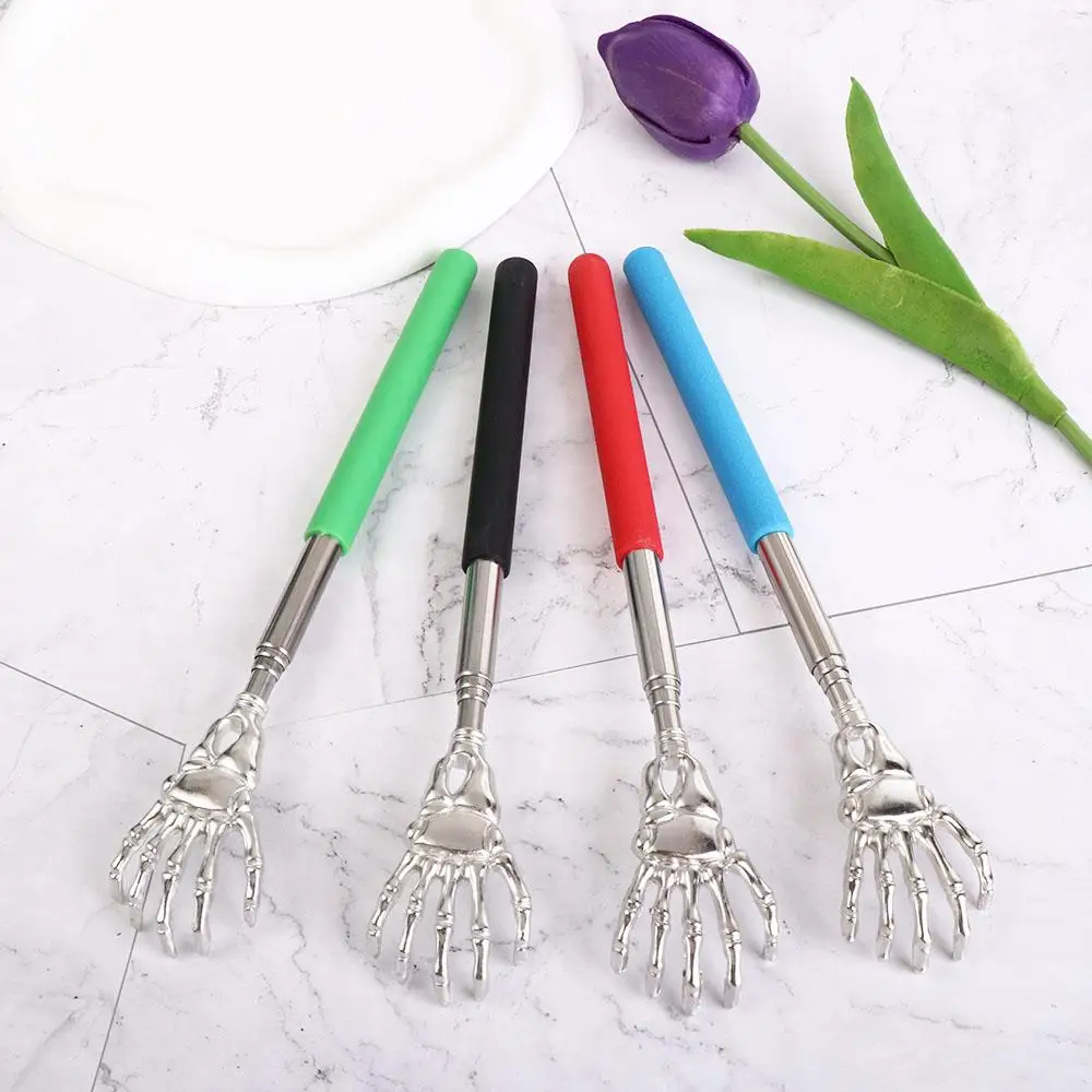 Old Man Happy Scratching Men Massager Tool Back Scraper Massage Claw Telescopic Backscratcher Extendable Back Scratcher