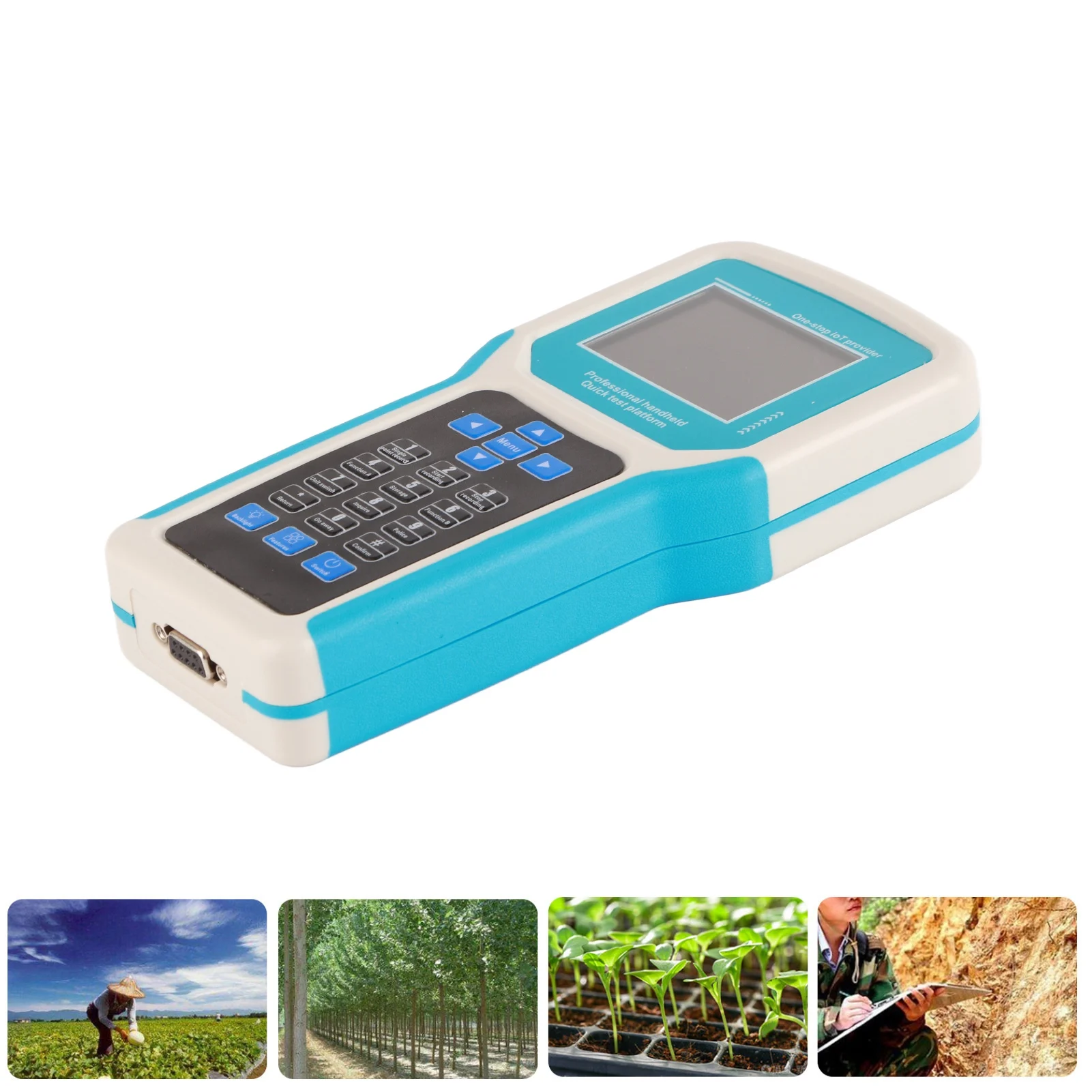 EC PH Meter Intelligent Soil Tester Temperature Humidity EC PH Nitrogen Phosphorus Potassium Meter English Version EC PH Tester