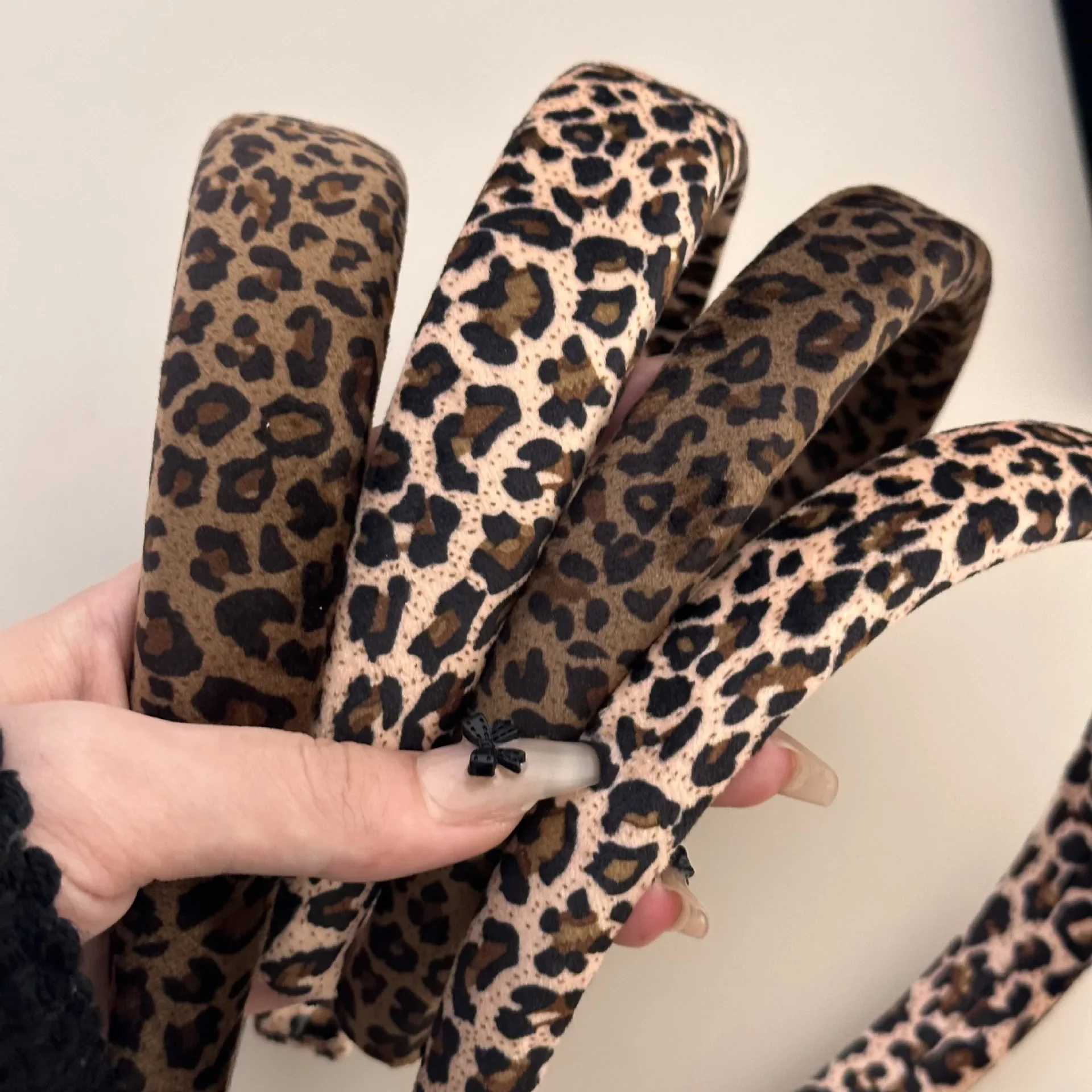 Bandeau de cheveux imprimé bohème pour salle de bain, large bandeau de sauna, bandeaux floraux à motif léopard, torsadé, noué, solide, accessoires pour documents